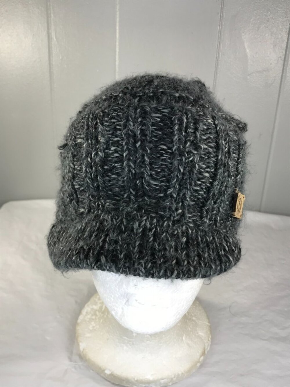 Y2K Lululemon Knit Beanie Hat With Bill Brimmed Visor Beanie Gray One Size - Picture 4 of 6